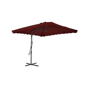 GENERIQUE vidaXL Parasol d'extérieur avec mât en acier Bordeaux 250x250x230 cm - Publicité