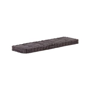 VIDAXL Coussin de plancher de palette Coton 120x40x7 cm Anthracite - Publicité