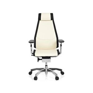 hjh OFFICE Chaise de bureau / Chaise pivotante GENIDIA PRO cuir blanc - Publicité