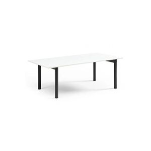 Meubletmoi Table basse 120x60 cm céramique blanc pieds droits - OREGON 09 - Publicité