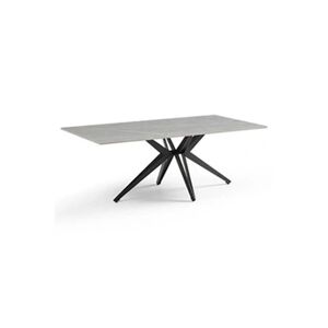 Meubletmoi Table basse 120x60 cm céramique gris marbré pied étoile - ARIZONA 06 - Publicité