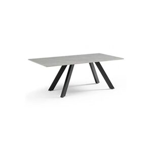 Meubletmoi Table basse 120x60 cm céramique gris marbré pieds inclinés - ARIZONA 08 - Publicité