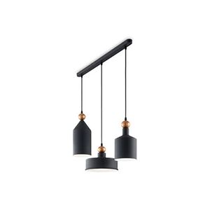 Ideal Lux Triade - Luminaire suspendu à 3 ampoules, noir - Publicité