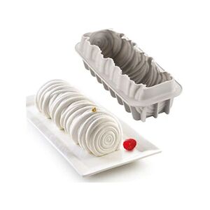 Silikomart Moule bûche en silicone Lana 29,5x9,5 cm - - Gris - Silicone - Publicité