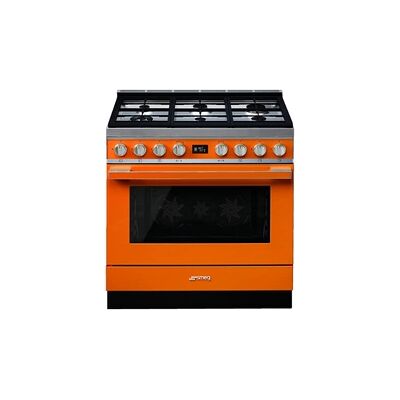 Smeg PORTOFINO 90cm MIXTE ORANGE - CPF9GPOR - Publicité Smeg PORTOFINO 90cm MIXTE ORANGE - CPF9GPOR - Publicité