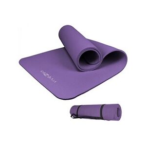 Tapis de sport Vivezen Tapis de yoga, de gym, d'exercices 180 x 60 x 1 cm + sangle de transport - Violet - - Publicité