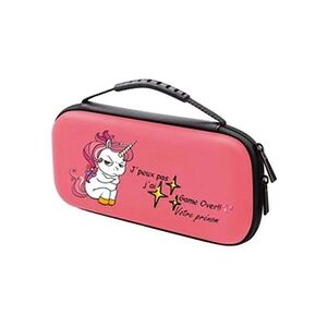 Etui et protection gaming Taperso Etui pochette corail + verre pour Nintendo Switch Lite avec motif licorne qui boude personnalisable - Publicité