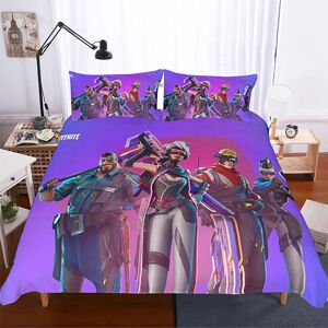 Fortnite Style Imprimé Parure De Couette De Marque Housse De Couette + Taies D'oreiller Polyester Parure De Lit -Pm300301 - Publicité