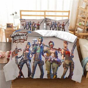 Fortnite Style Imprimé Parure De Couette De Marque Housse De Couette + Taies D'oreiller Polyester Parure De Lit -Pm300301 - Publicité