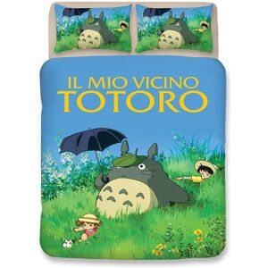 Totoro Parure De Couette 3d Imprimé - 1 Housse De Couette 175 X 215 Cm + 2 Taies D'oreiller 51 X 66 Cm - Publicité