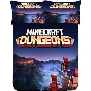 Minecraft Parure De Couette 3d Imprimé - 1 Housse De Couette 175 X 215 Cm + 2 Taies D'oreiller 51 X 66 Cm - Publicité