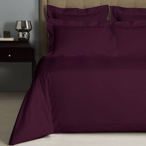 Housse De Couette Unie 50% Percale De Coton 50% Polyester - 80 Fils - 200x200 - Prune - Publicité