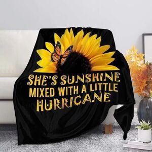 She's Sunshine Couverture Tournesol Pour Lit Canap¿¿, Literie En Polaire Douce, Chaude Et Confortable Pour Femmes Et Filles, Couverture Tournesol Pour Toutes Les Saisons, Taille Xs - Publicité