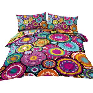 Boho Literie Coloré Marocain Housse De Couette Violet Rose Sarcelle Orange Aa-D Pièce Médaillon Couvre-Lit King Size - Publicité