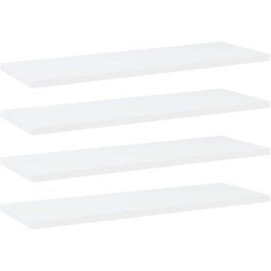 Vidaxl Panneaux De Bibliothèque 4 Pcs Blanc 60x20x1,5 Cm Aggloméré - Publicité