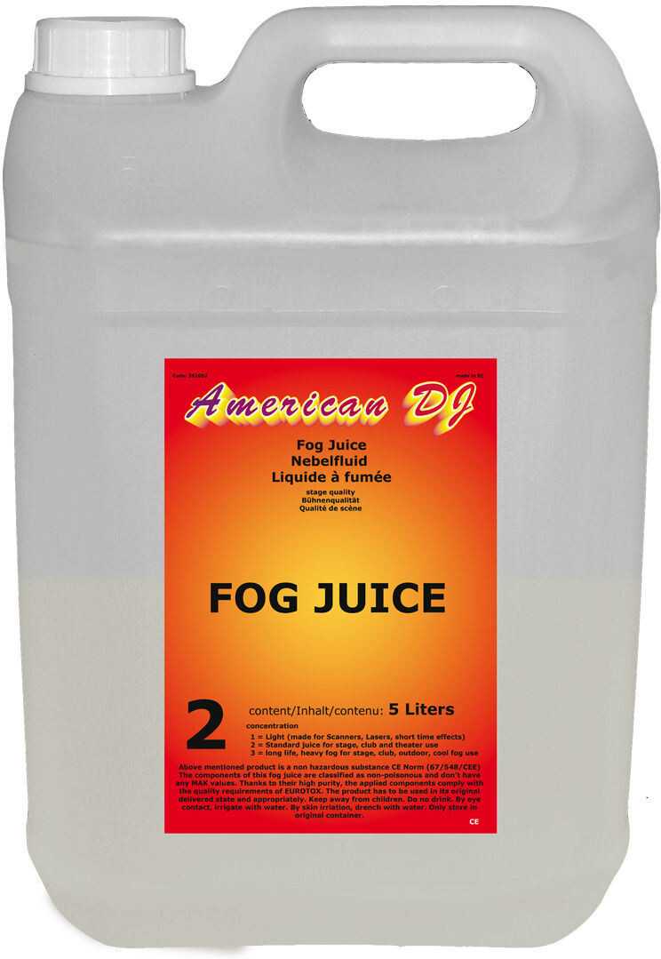 American DJ Fog Juice II Medium liquide pour machine à fumée 5 L (lot de 4)