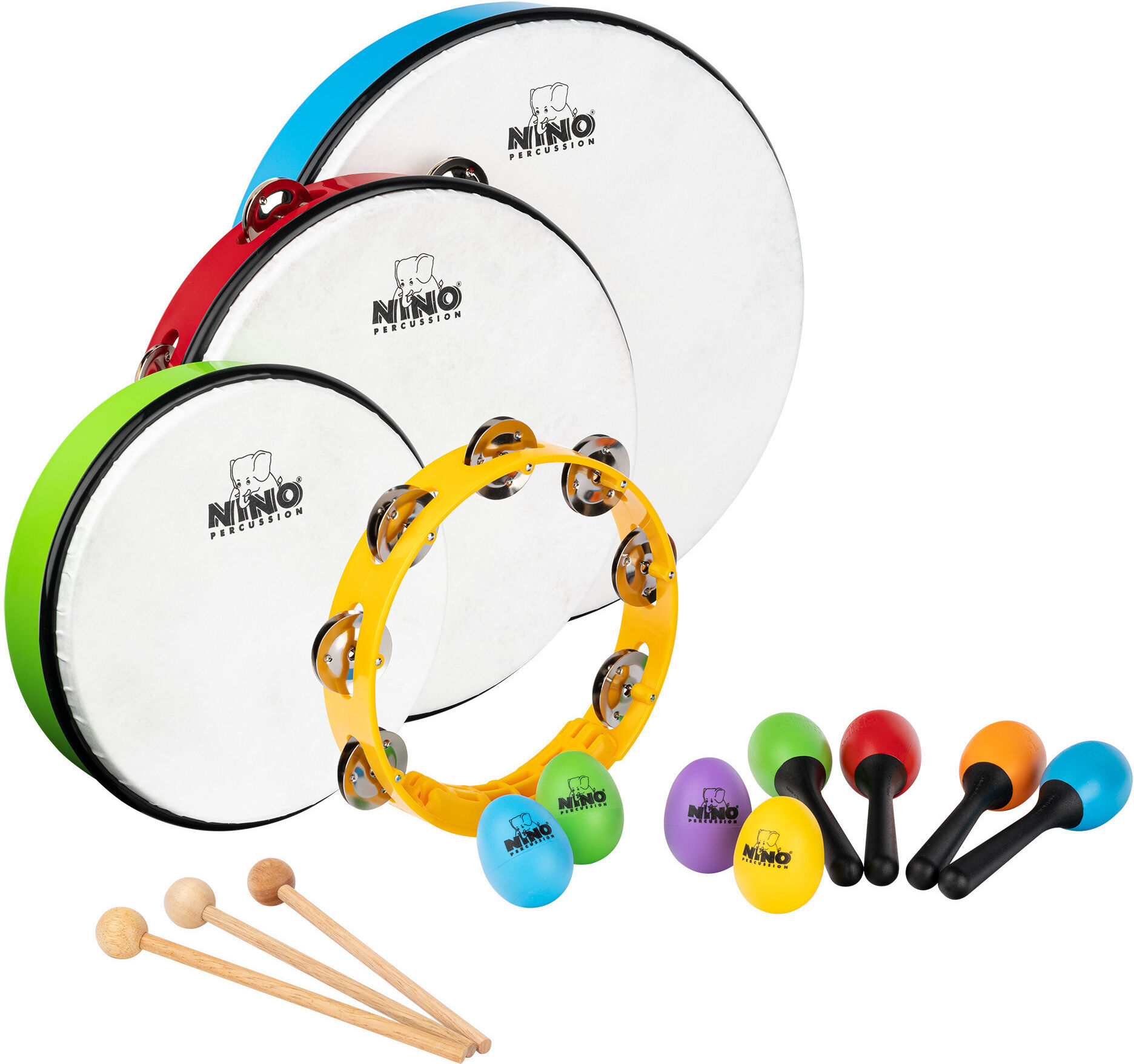 Nino Percussion NINOSET9 Kids Mixed Rhythm set de percussions (12 pcs)