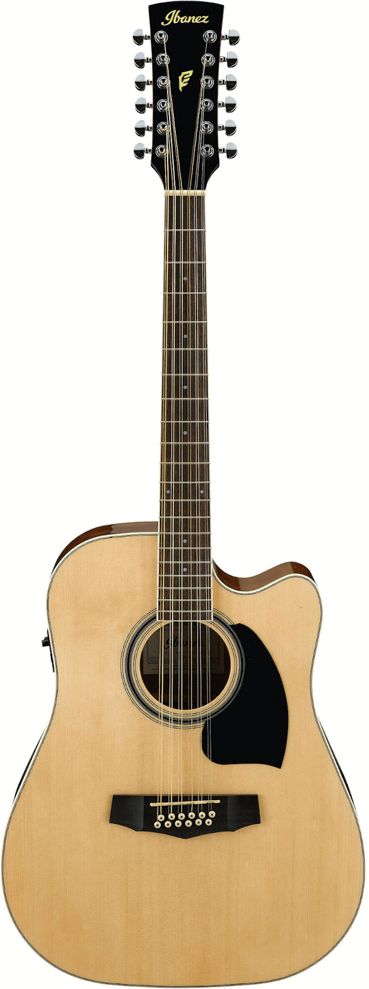 Ibanez PF1512ECE-NT Natural High Gloss guitare folk électro-acoustique 12 cordes