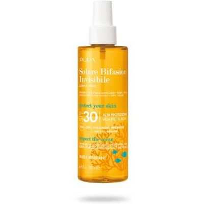 Pupa Milano - Soin Solaire Biphase Invisible SPF 30 - 200ml - Publicité Pupa Milano - Soin Solaire Biphase Invisible SPF 30 - 200ml - Publicité