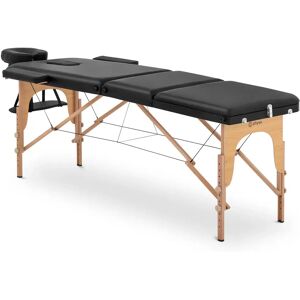 physa Table de massage pliante - extra large (70 cm) - repose-pieds inclinable - bois de hetre - noir PHYSA DINAN BLACK