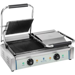 Royal Catering Machine a panini nervuree double - 2 x 1 800 W RCKG-3600-G