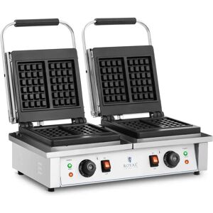 Gaufrier double - Gaufres belges - Royal Catering - 2 x 2 000 W RC-WM201