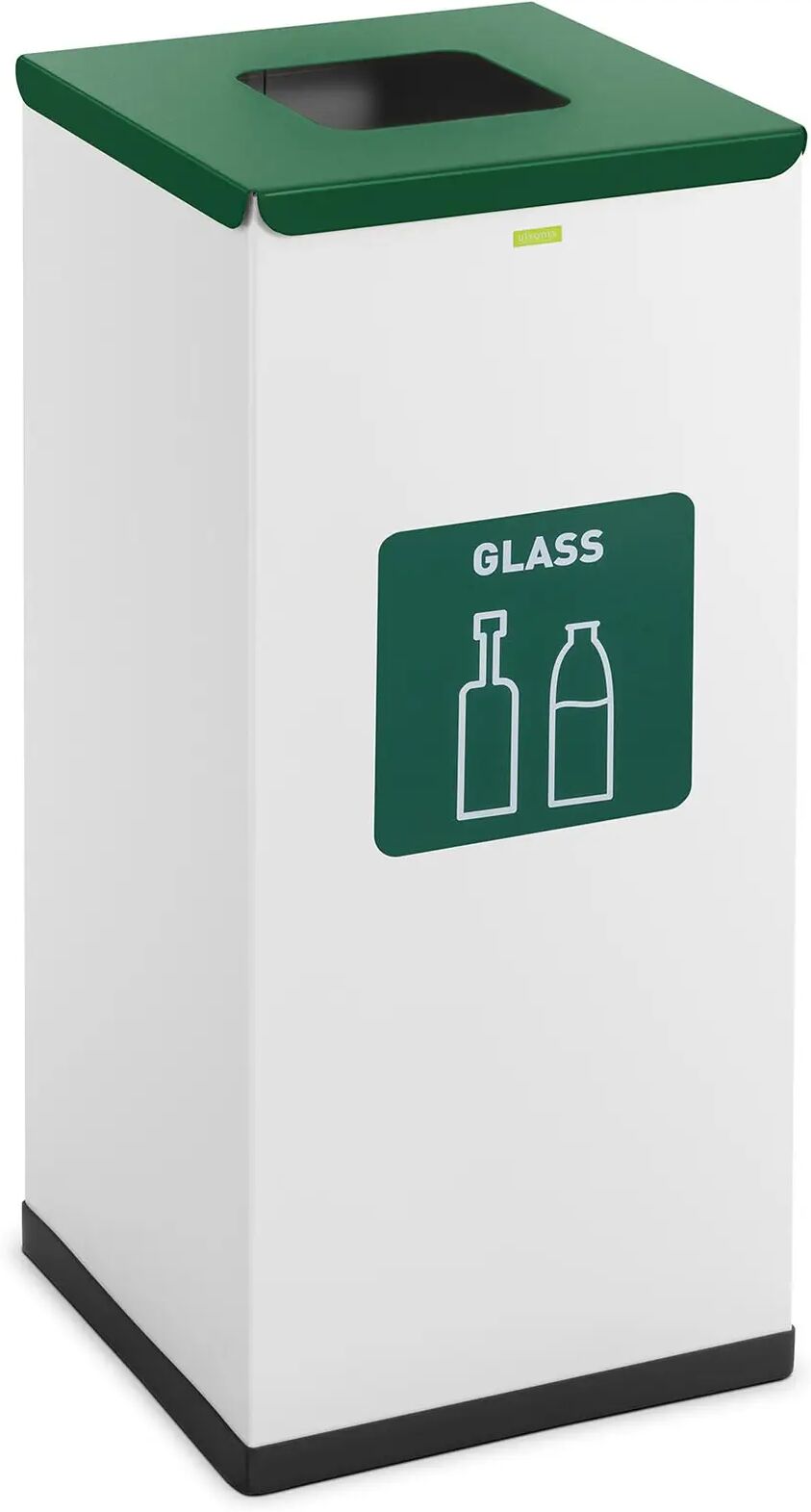 ulsonix Poubelle de recyclage- 60 L - blanc - labellisée verre ULX-GB2 N