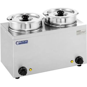 Royal Catering Distributeur de soupe - 2 x 2,75 litres - 300 W RCBM-2/4R