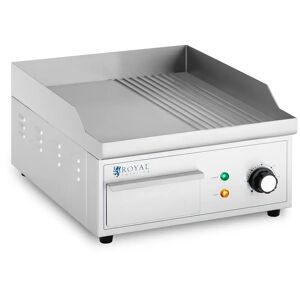 Royal Catering Plancha electrique - 360 x 380 mm - Ribber + Flat - 2 000 W RCPG45-M