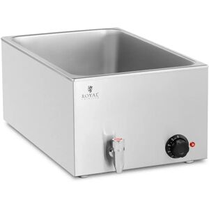 Royal Catering Bain-marie - 600 W - GN 1/1 - Sans bac - Avec robinet de vidange RCBM_GN1/1