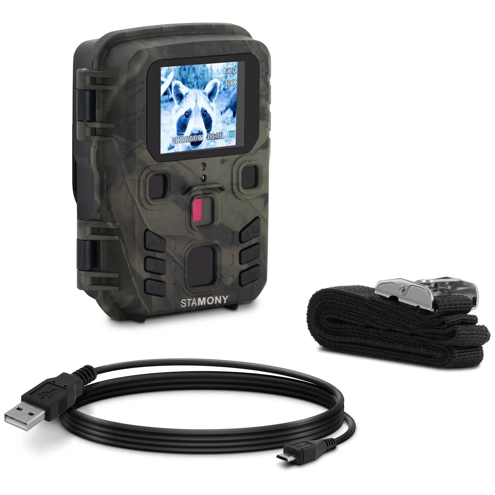Stamony Mini caméra de chasse - 5 Mpx - HD intégrale - 20 m - 1,1 s ST-HC-2000M