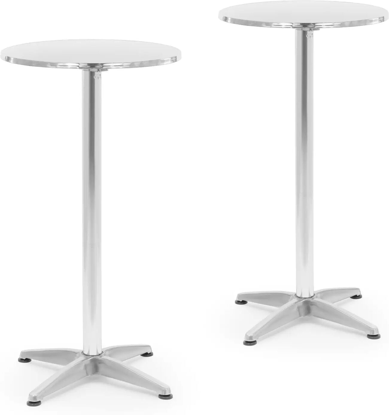 Table ronde pliante - lot de 2 - réglable en hauteur - Ø 60 cm - Royal Catering RCRT-20