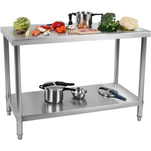 Royal Catering Table de travail en inox - 120 x 60 cm - Capacite de 137 kg RCAT-120/60