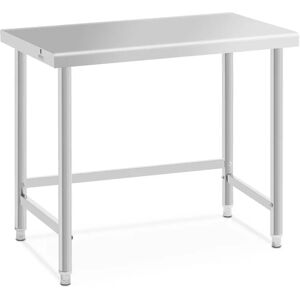 Table de travail inox - 100 x 60 cm - Capacite de 90 kg - Royal Catering RCAT-100/60-PS