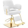 physa Fauteuil de coiffeur avec repose-pieds - 890 - 1020 mm - 200 kg - Doré, Blanc PHYSA OSSETT WHITE