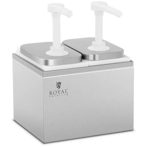 Royal Catering Distributeur de sauce - 2 pompes - 2 x 2 l RCDI-4L