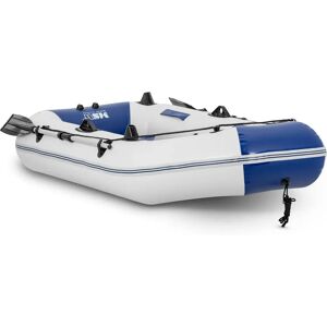 MSW Bateau pneumatique - bleu / blanc - 235 kg - support de canne a peche - 3 personnes MSW-MIB-230B