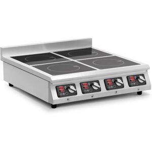 Cuisiniere a induction - 4 x 20 cm - 10 niveaux - Minuterie - 77 x 70 x 25.5 cm - Royal Catering RCIK-3500IC4.2