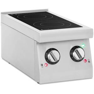 Cuisiniere a induction - 2 plaques - Ø 12 - 26 cm - portable - Royal Catering RCIC-3000