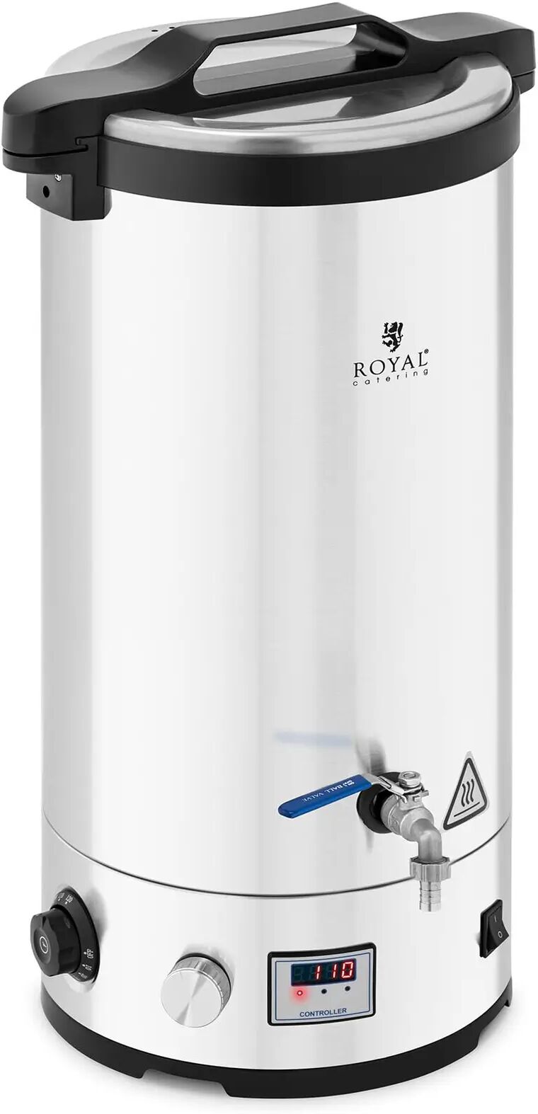 Royal Catering Cuve de fermentation - 30 l - 700 / 1,800 / 2,500 W - 30 - 110 ° C - Acier inoxydable - Écran LED - Minuterie RCBM-30CK