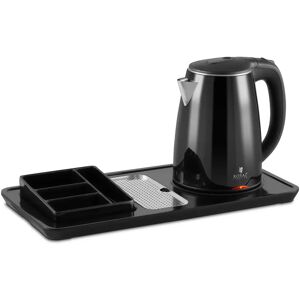 Royal Catering Plateau de courtoisie hôtel - Avec compartiments pour cafe et the - Bouilloire 1,2 l - 1800 W - Sans fil RC-HKS01