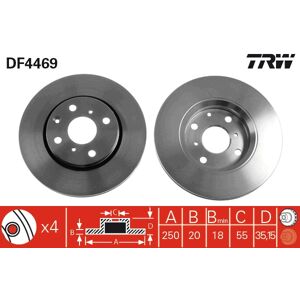 Jeu De 2 Disques De Frein Trw Df4469