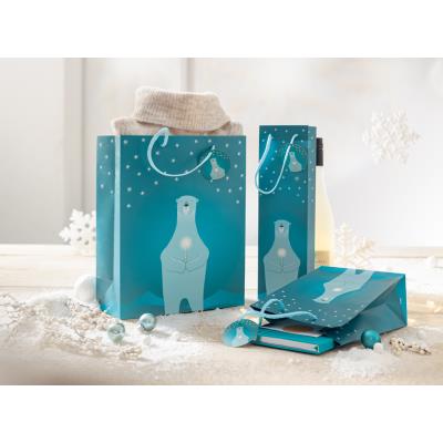 sigel Sac cadeau de Noël 'Polar bear with candle', petit - Publicité sigel Sac cadeau de Noël 'Polar bear with candle', petit - Publicité