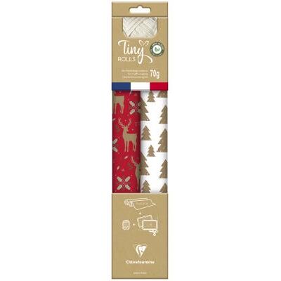 Clairefontaine Set de papiers cadeau de Noël 'Tiny Rolls' - Publicité Clairefontaine Set de papiers cadeau de Noël 'Tiny Rolls' - Publicité