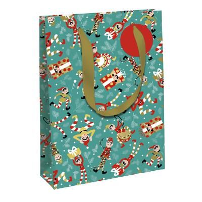 Clairefontaine Sac cadeau de Noël 'Esprit de Noel', large - Publicité Clairefontaine Sac cadeau de Noël 'Esprit de Noel', large - Publicité