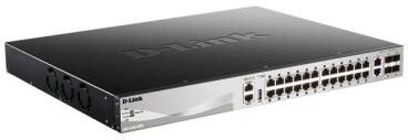 D-Link DGS 3130-30PS - Commutateur - L3 Lite - Géré - 24 x 10/100/1000 (PoE+) + 2 x 10 Gigabit Ethernet + 4 x 10 Gigabit SFP+ - de bureau, Montable sur rack - PoE+ (370 W)