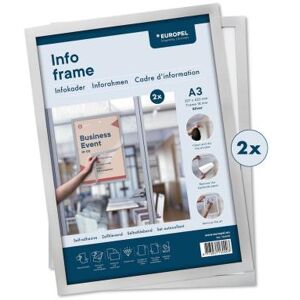 Cadre Magnétique Rouge Europel - Présentoir A3 - Publicité Cadre Magnétique Rouge Europel - Présentoir A3 - Publicité