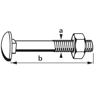 suki. Boulon de carrosserie, tête bombée, M6x60/20 mm - Publicité suki. Boulon de carrosserie, tête bombée, M6x60/20 mm - Publicité