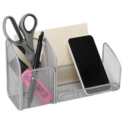 Trieur Alba - en métal - 3 compartiments - L21 x H12,5 x P10 cm - gris - Publicité Trieur Alba - en métal - 3 compartiments - L21 x H12,5 x P10 cm - gris - Publicité
