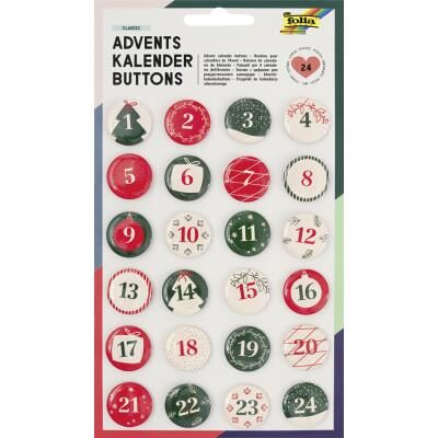 folia 'Buttons' pour calendrier de l'Avent, nacré, en tôle - Publicité folia 'Buttons' pour calendrier de l'Avent, nacré, en tôle - Publicité
